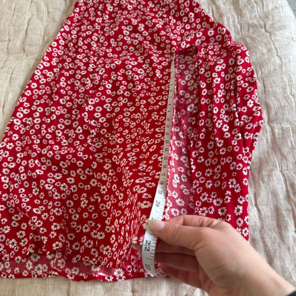 Reformation Lacey Red Midi Floral Dress Size 6 - Picture 16 of 16